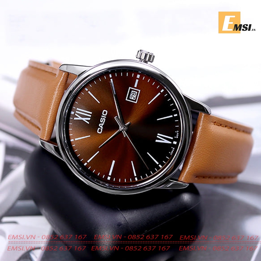 Đồng Hồ Casio Cặp Đôi MTP-V002L-5B3UDF & LTP-V002L-7B3UDF size mặt Casio nam 37mm, size mặt Casio nữ 25mm EMSI.VN