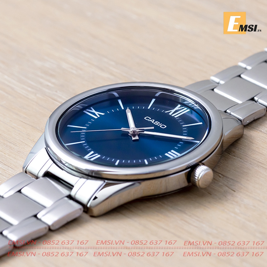 Đồng Hồ Casio Cặp Đôi MTP-V005D-2B5 & LTP-V005D-2B2 size mặt  40 & 28mm EMSI.VN