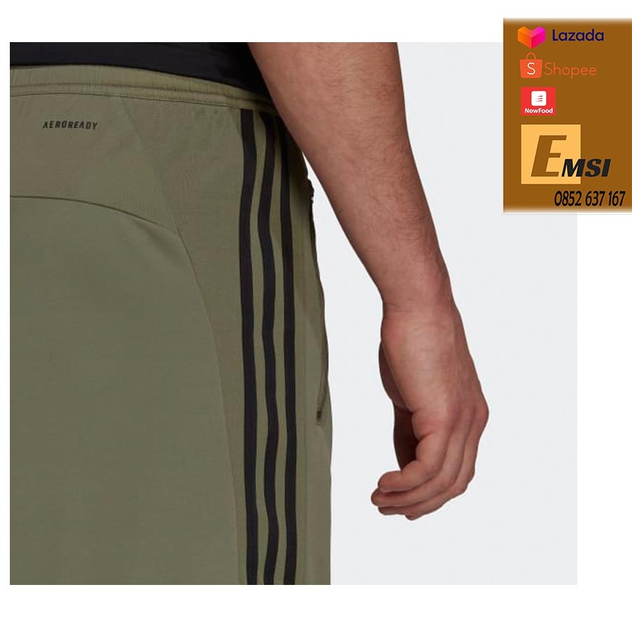 Quần adidas Designed 2 Move 3-Stripes Primeblue Shorts Men's (Legacy Green / Black)