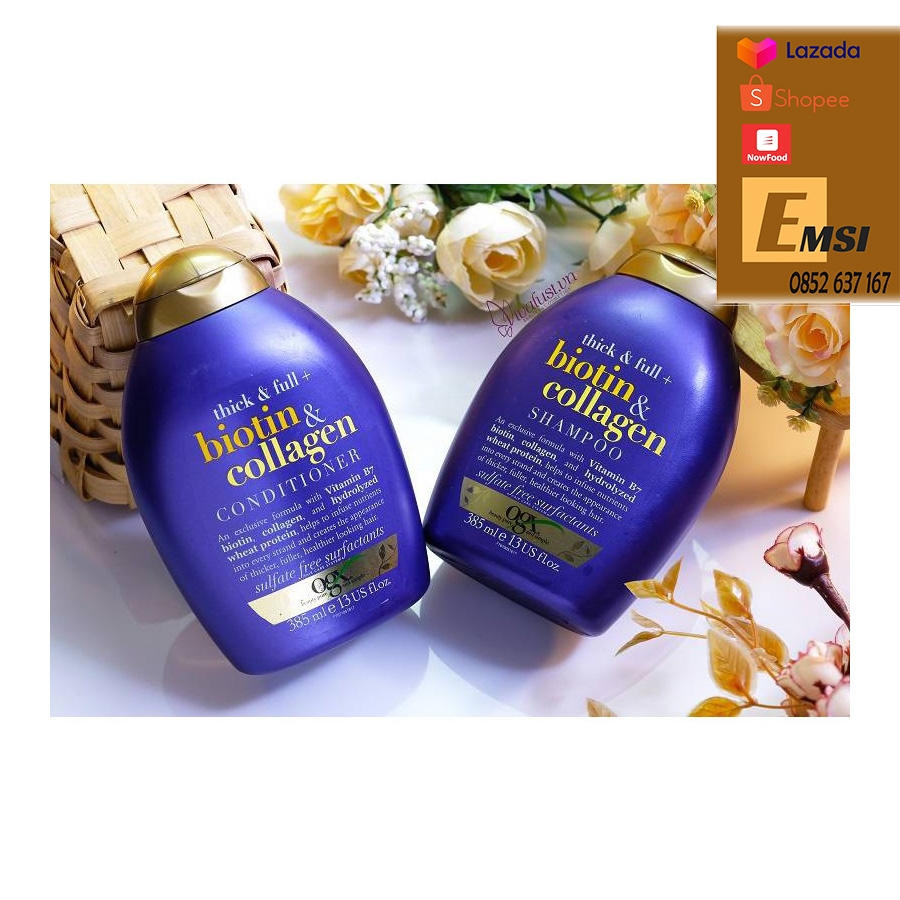 OGX Dầu Gội Biotin & Collagen 385ml