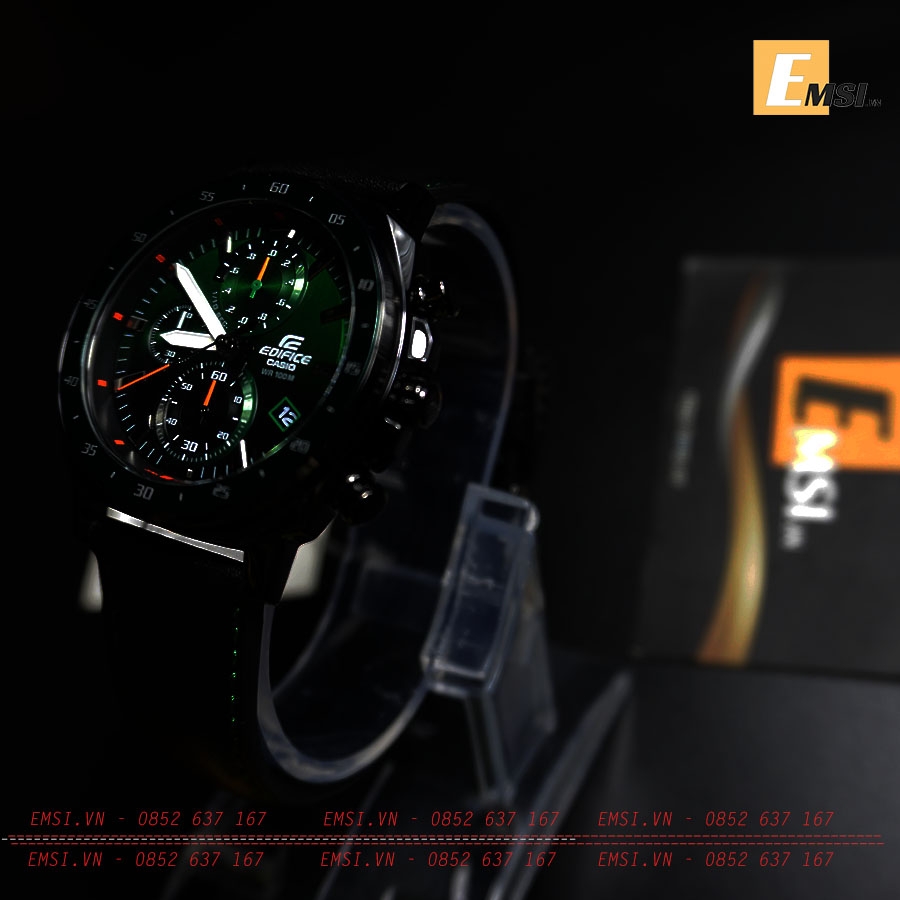 Đồng Hồ Casio Edifice EFV-600CL-3AVUDF | Nam | Dây Da - Điện Tử - Size Mặt 43.8mm - Kính Khoáng - Bảo Hành 5 Năm
