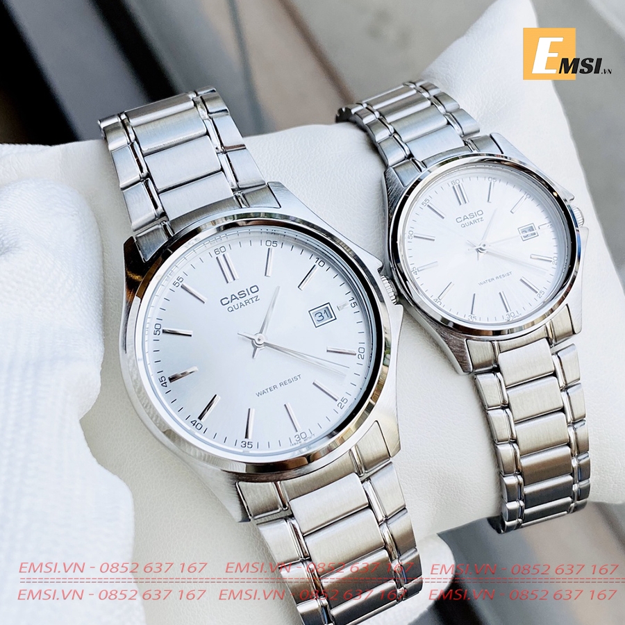 Đồng Hồ Casio Cặp Đôi MTP-1183A-7A & LTP-1183A-7A Dây Kim Loại - 3 Kim - Chống Nước - Emsi.vn