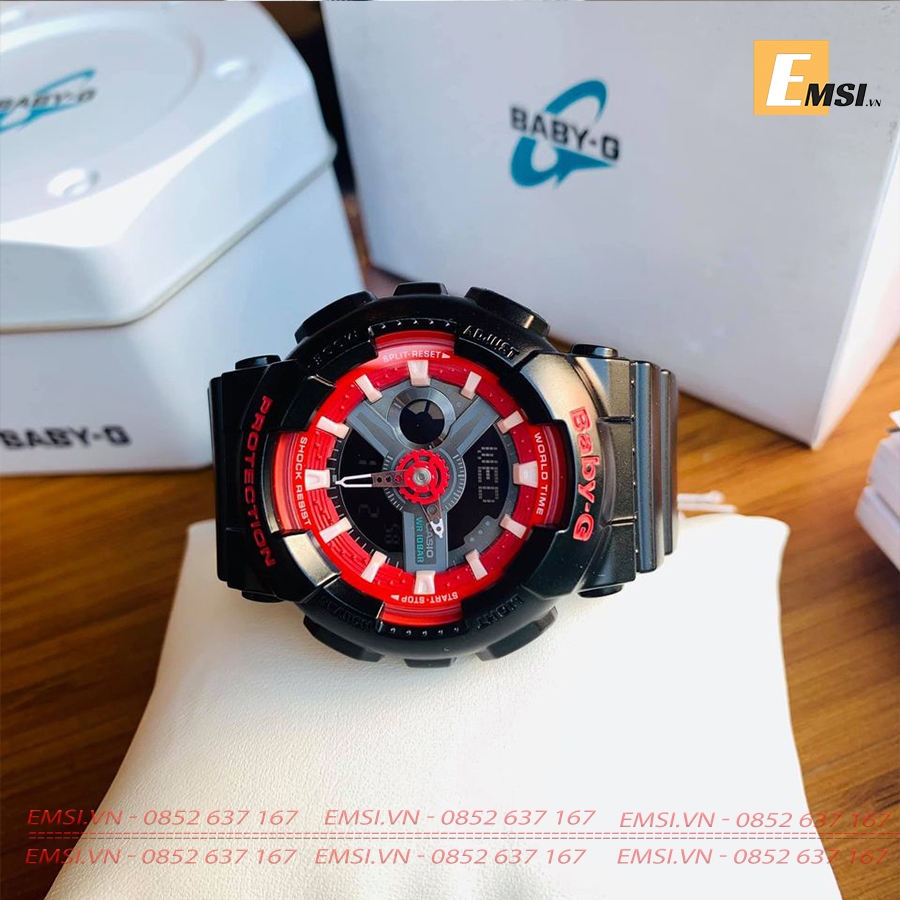 Baby-G BA-110SN-1ADR - Đồng Hồ Nữ - Điện Tử - Kính Khoáng - Size Mặt 43.5mm EMSI.VN
