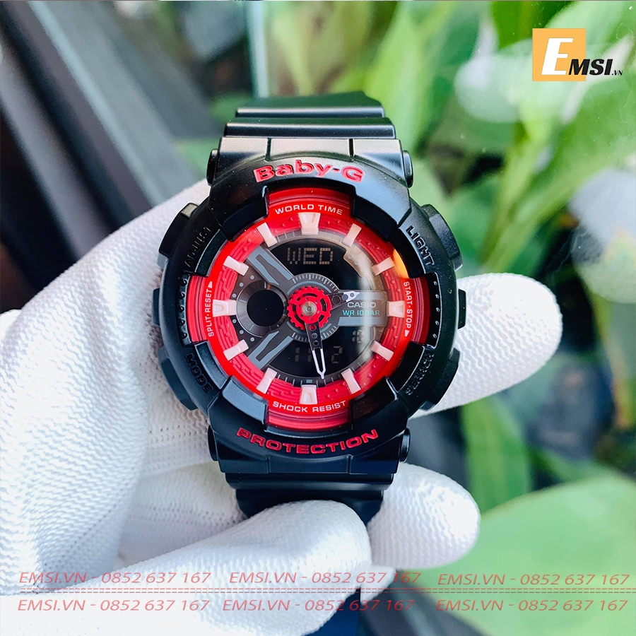 Baby-G BA-110SN-1ADR - Đồng Hồ Nữ - Điện Tử - Kính Khoáng - Size Mặt 43.5mm EMSI.VN