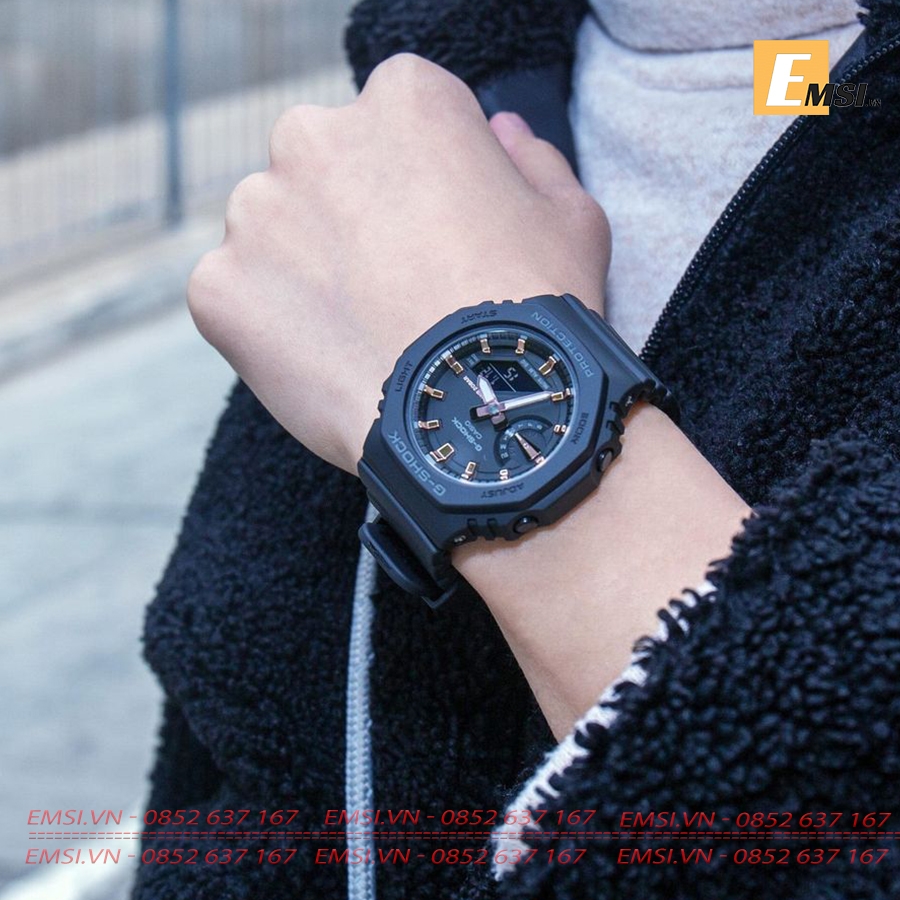 GMA-S2100-1A | Đồng Hồ Casio | G-Shock | Nữ | Dây Nhựa Màu Đen | Cấu Trúc Lõi Carbon | Chống Nước WR20BAR - Emsi.vn