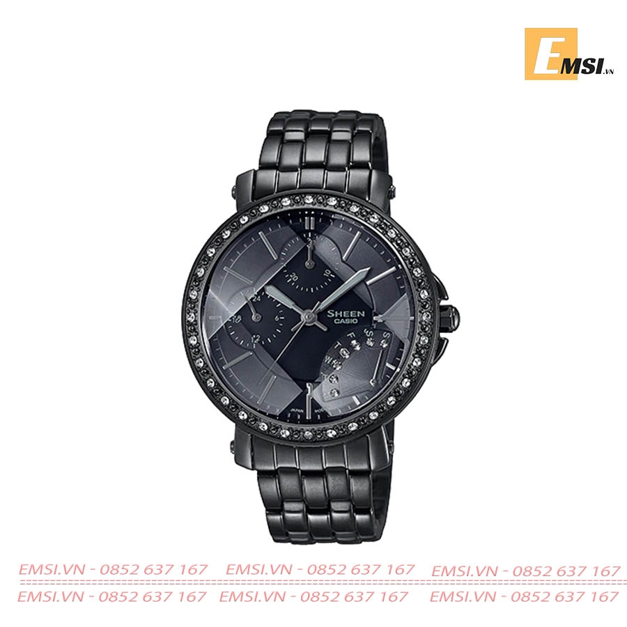 Đồng hồ nữ dây thép Casio Sheen SHN 3011BB 1A CasioStainless Steel - Đường kính mặt 36mm - Emsi.vn