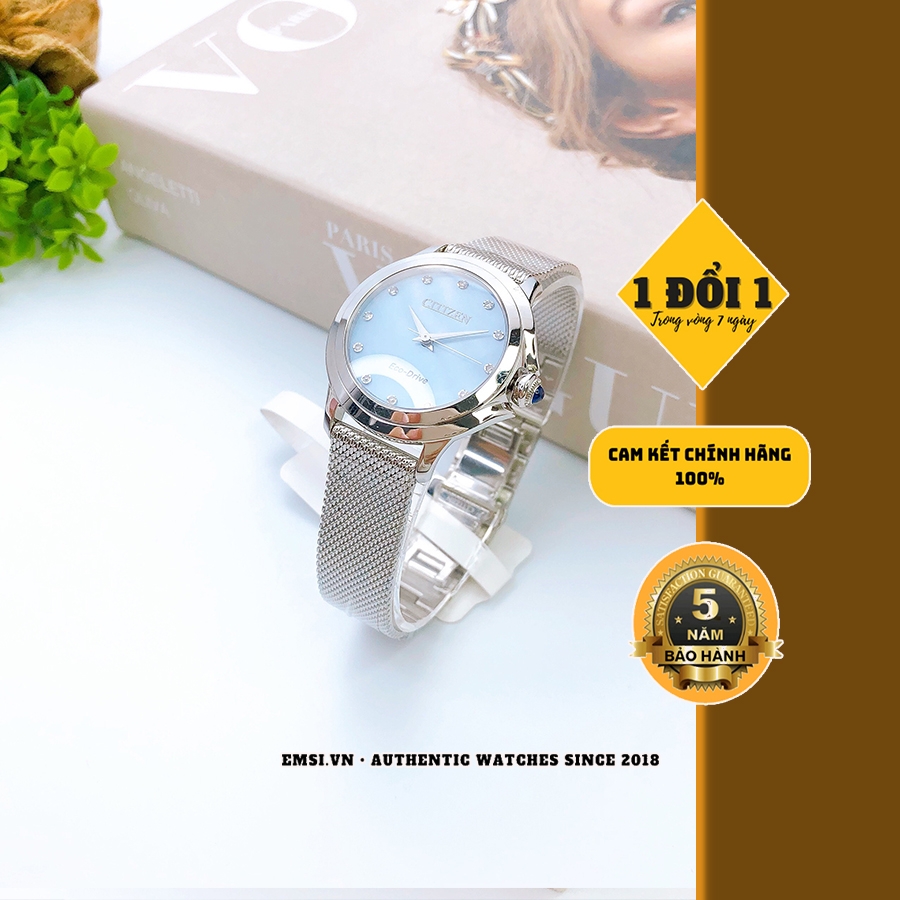Citizen EM0790-55N - Đồng Hồ Nữ - Eco Drive - Kính Sapphire - Size Mặt 32mm - Bảo Hành 5 Năm - Chính Hãng