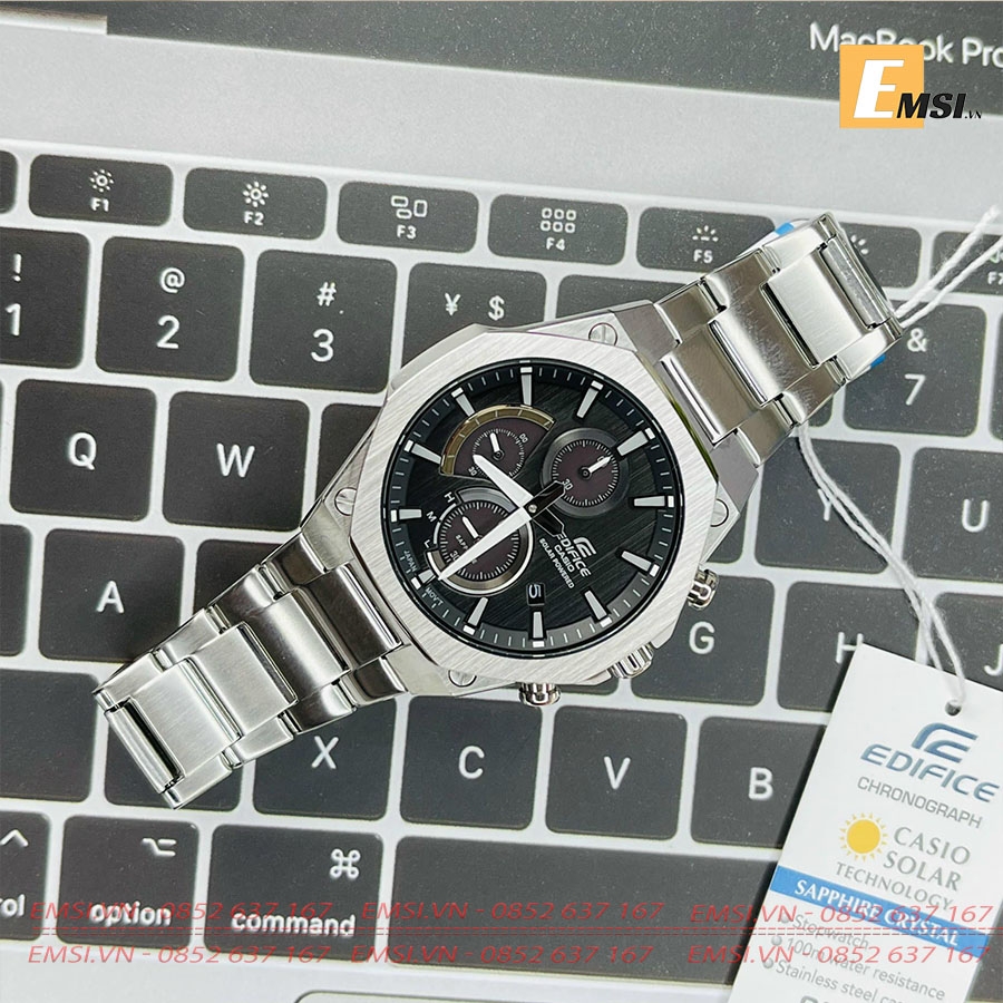 Casio Edifice EFS-S570D-1AUDF - Đồng Hồ Nam - Năng Lượng Mặt Trời - Kính Sapphire - Size Mặt 44mm - Bảo Hành 5 Năm - Chính Hãng -Emsi.vn
