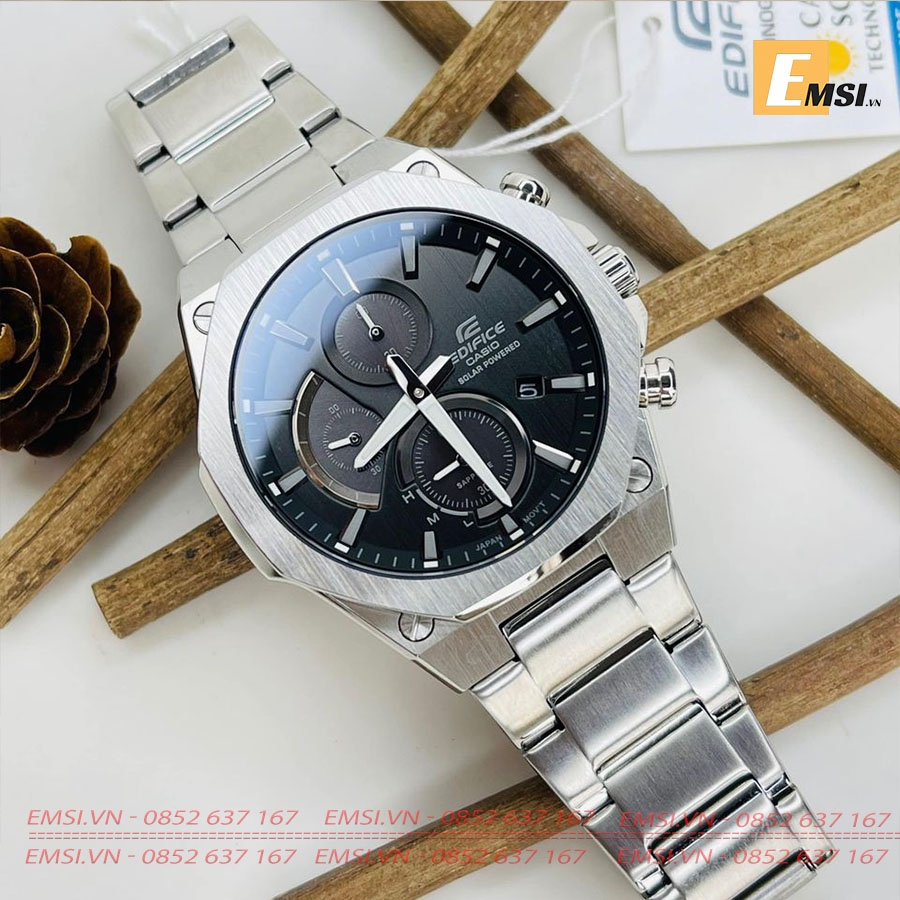 Casio Edifice EFS-S570D-1AUDF - Đồng Hồ Nam - Năng Lượng Mặt Trời - Kính Sapphire - Size Mặt 44mm - Bảo Hành 5 Năm - Chính Hãng -Emsi.vn