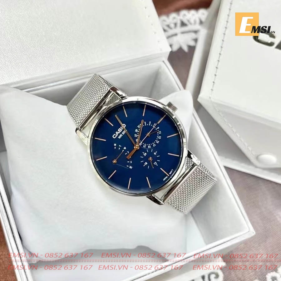 Casio MTP-E320M-2EVDF - Đồng Hồ Nam - Pin / Quartz - Kính Khoáng - Size Mặt 40mm - Bảo Hành 5 Năm - Chính Hãng - Emsi.vn