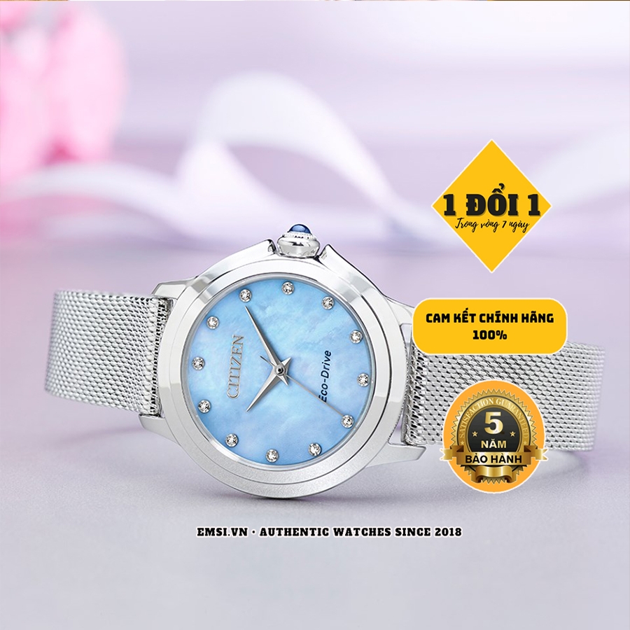Citizen EM0790-55N - Đồng Hồ Nữ - Eco Drive - Kính Sapphire - Size Mặt 32mm - Bảo Hành 5 Năm - Chính Hãng