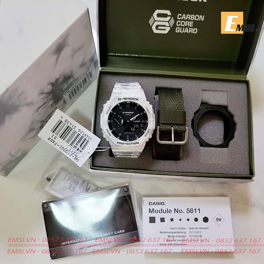 G-Shock GAE-2100GC-7ADR - Đồng Hồ Nam - Điện Tử - Kính Khoáng - Size Mặt 45.4mm - Bảo Hành 5 Năm - Chính Hãng - Emsi.vn