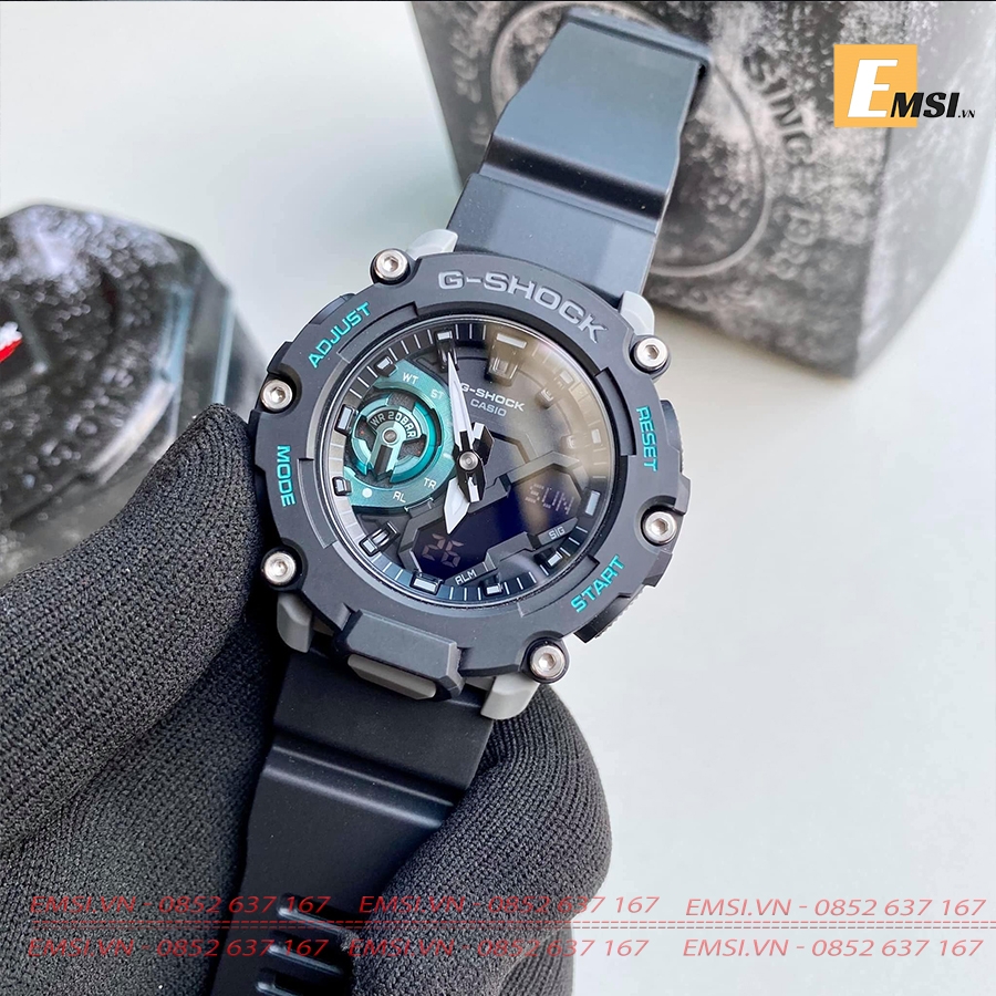 GA-2200M-1ADR | Đồng Hồ Casio | G-Shock | Nam | Dây Nhựa | Cấu Trúc Carbon | Wr20Bar - Emsi.vn