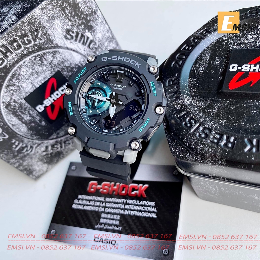 GA-2200M-1ADR | Đồng Hồ Casio | G-Shock | Nam | Dây Nhựa | Cấu Trúc Carbon | Wr20Bar - Emsi.vn