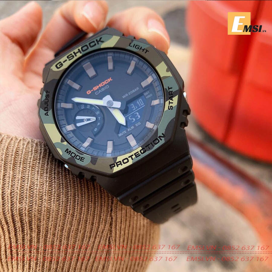 G-Shock GA-2100SU-1A - Đồng Hồ Nam - Điện Tử - Kính Khoáng - Size Mặt 45.4mm - Bảo Hành 5 Năm - Chính Hãng - Emsi.vn