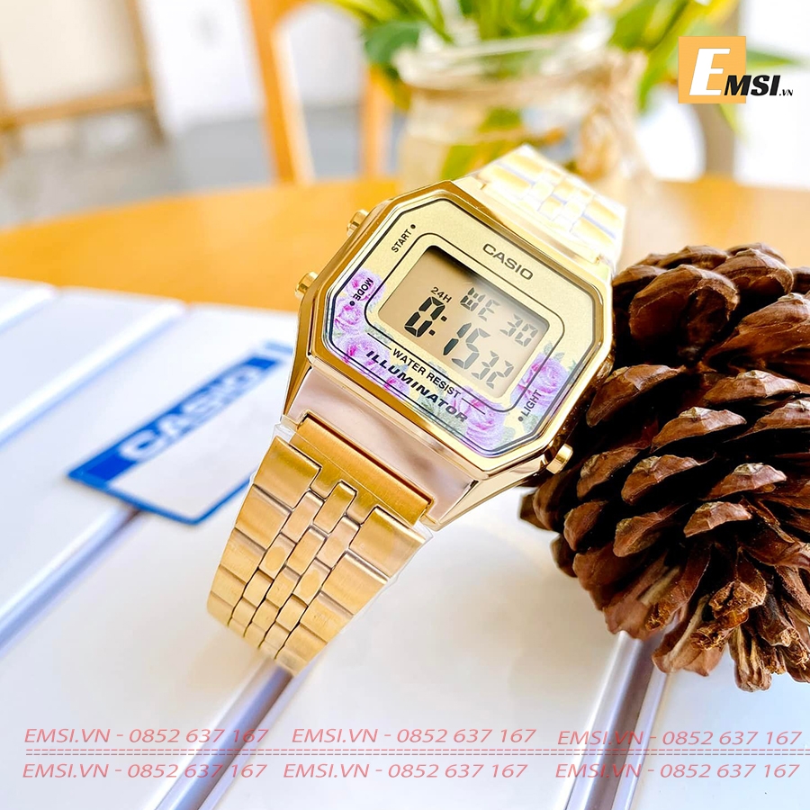 Casio LA680WGA-4CDF - Đồng hồ nữ - Pin / Quartz - Size mặt 29mm - Kính nhựa - Bảo Hành 5 Năm - Chính Hãng  - Emsi.vn
