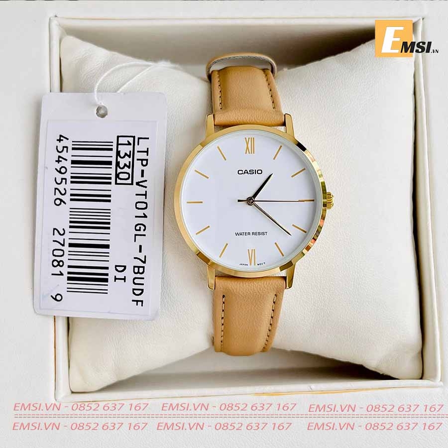 Casio LTP-VT01GL-7BUDF - Đồng Hồ Nữ - Pin / Quartz - Kính Khoáng - Size Mặt 34mm - Bảo Hành 5 Năm - Chính Hãng - Emsi.vn