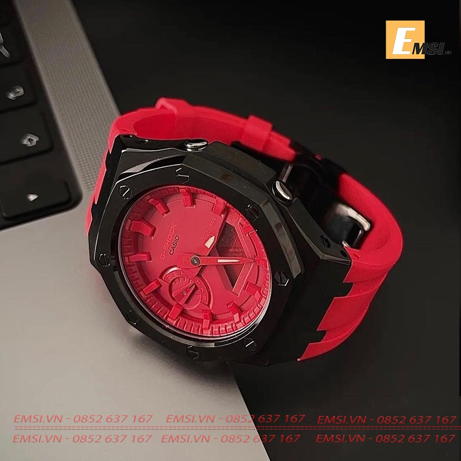 G-Shock - CUSTOM GA-2100-4A AP SILVER fULL BLACK - Special Emsi.vn