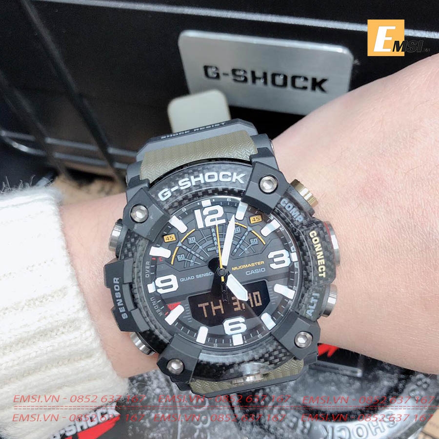 G-Shock GG-B100-1A3DR - Đồng Hồ Nam - Điện Tử - Kính Khoáng - Size Mặt 53mm - Bảo Hành 5 Năm - Chính Hãng -Emsi.vn