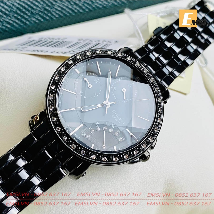Đồng hồ nữ dây thép Casio Sheen SHN 3011BB 1A CasioStainless Steel - Đường kính mặt 36mm - Emsi.vn