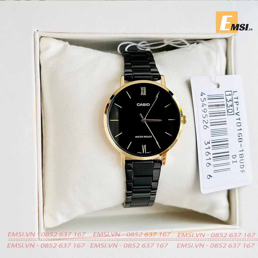 Casio LTP-VT01GB-1BUDF - Đồng Hồ Nữ - Pin / Quartz - Kính Khoáng - Size Mặt 34mm - Bảo Hành 5 Năm - Chính Hãng - Emsi.vn