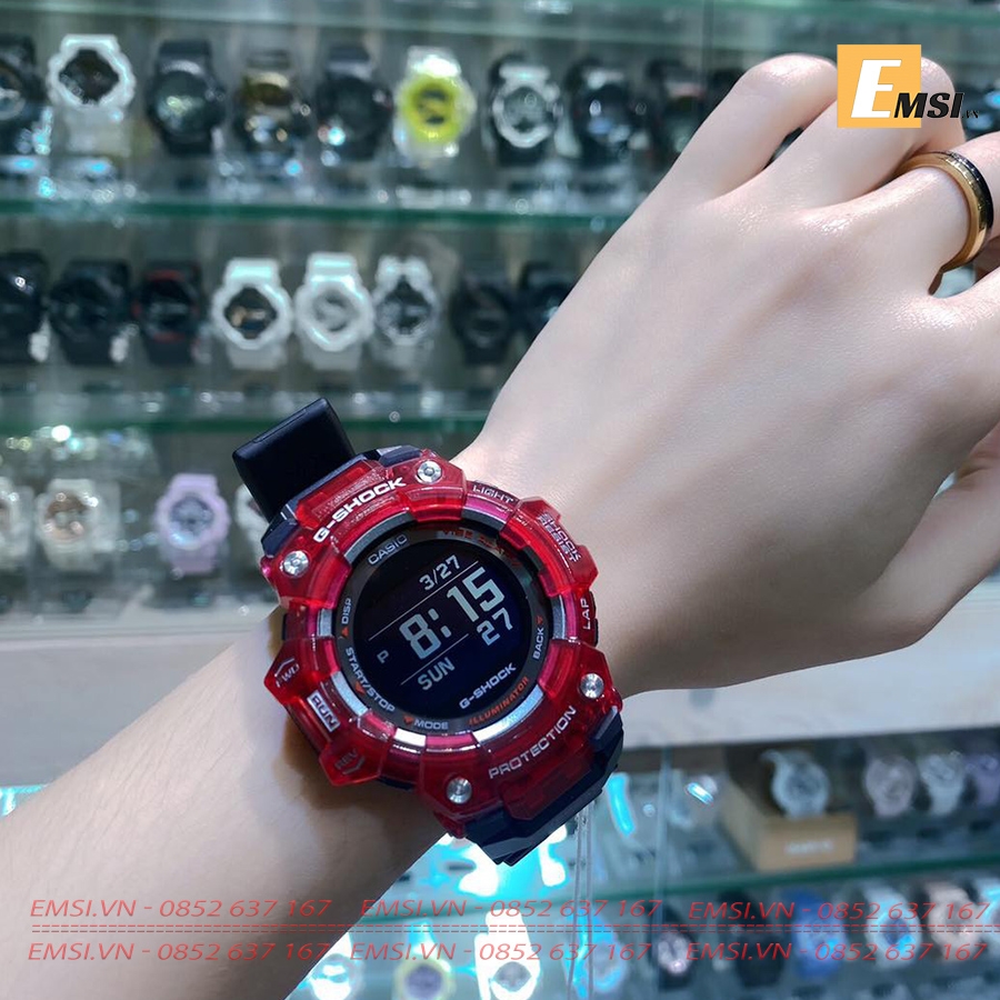 GBD-100SM-4A1 | Đồng Hồ Casio | G Shock | G-SQUAD | Dây Nhựa | Kết Nối Điện Thoại | Chức Năng Đếm Bước | WR20BAR - Emsi.vn