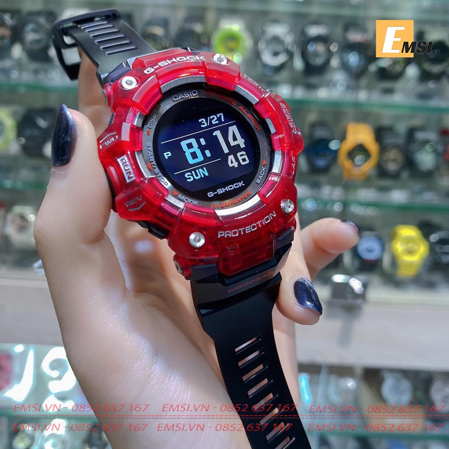 GBD-100SM-4A1 | Đồng Hồ Casio | G Shock | G-SQUAD | Dây Nhựa | Kết Nối Điện Thoại | Chức Năng Đếm Bước | WR20BAR - Emsi.vn