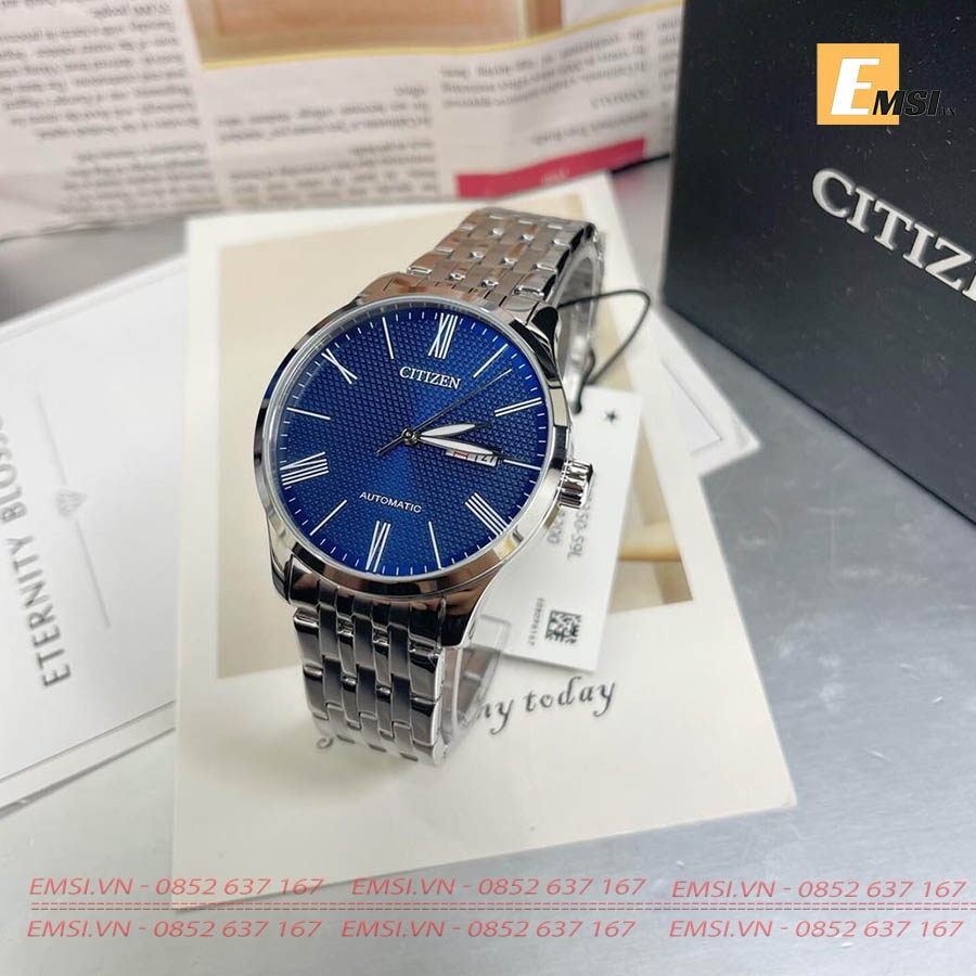 Đồng Hồ Nam Citizen Dây Thép Không Gỉ NH8350-59L - Mặt Xanh - Emsi.vn
