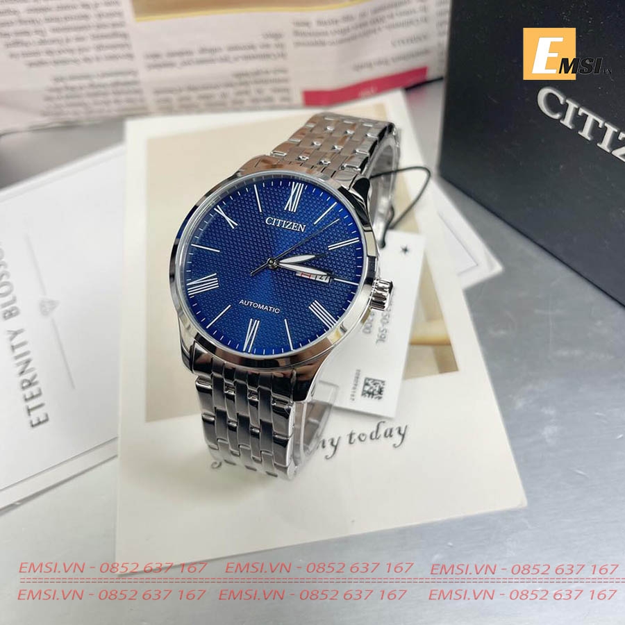 Đồng Hồ Nam Citizen Dây Thép Không Gỉ NH8350-59L - Mặt Xanh - Emsi.vn