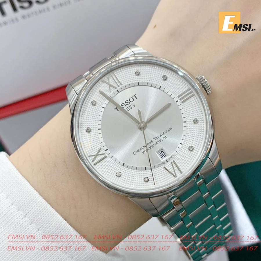 TISSOT T099.407.11.037.00 – NAM – KÍNH SAPPHIRE – AUTOMATIC (TỰ ĐỘNG) – DÂY KIM LOẠI - CHÍNH HÃNG - EMSI.VN