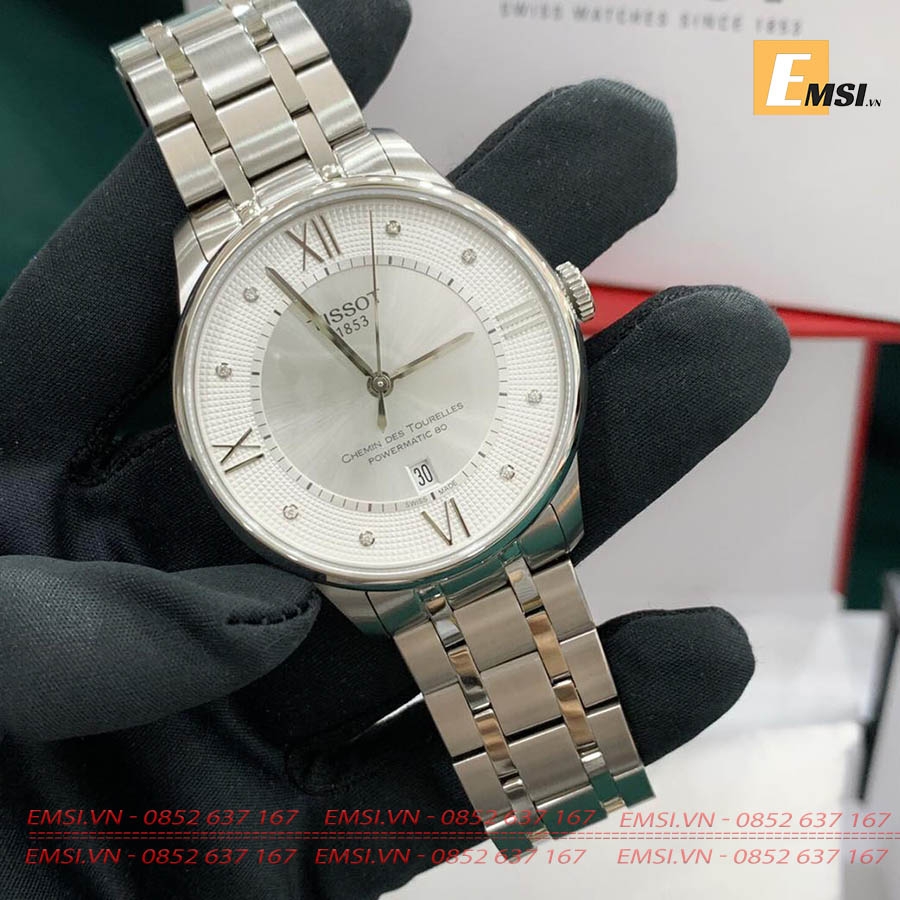 TISSOT T099.407.11.037.00 – NAM – KÍNH SAPPHIRE – AUTOMATIC (TỰ ĐỘNG) – DÂY KIM LOẠI - CHÍNH HÃNG - EMSI.VN