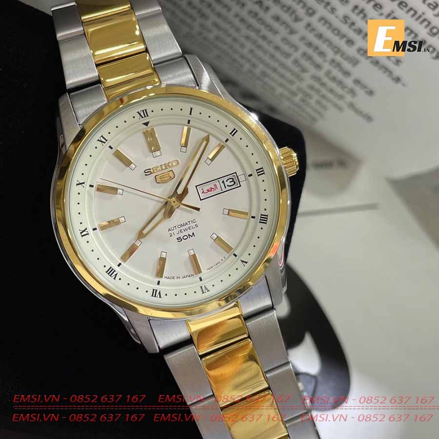 Seiko 5 Classic Automatic Mens SNKP14J1 - Size mặt 41.5mm - Kính cứng Hardlex - Emsi.vn