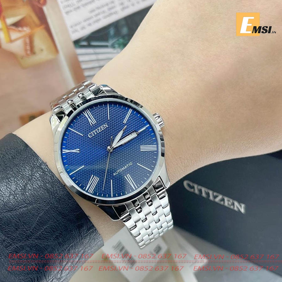 Đồng Hồ Nam Citizen Dây Thép Không Gỉ NH8350-59L - Mặt Xanh - Emsi.vn