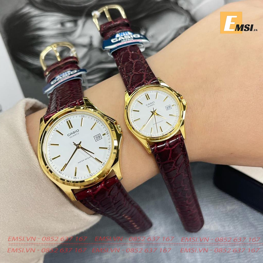 Đồng hồ đôi Casio LTP-1183Q-7ADF & MTP-1183Q-7ADF size mặt 38 mm (Nam) – 28.5 mm (Nữ) EMSI.VN