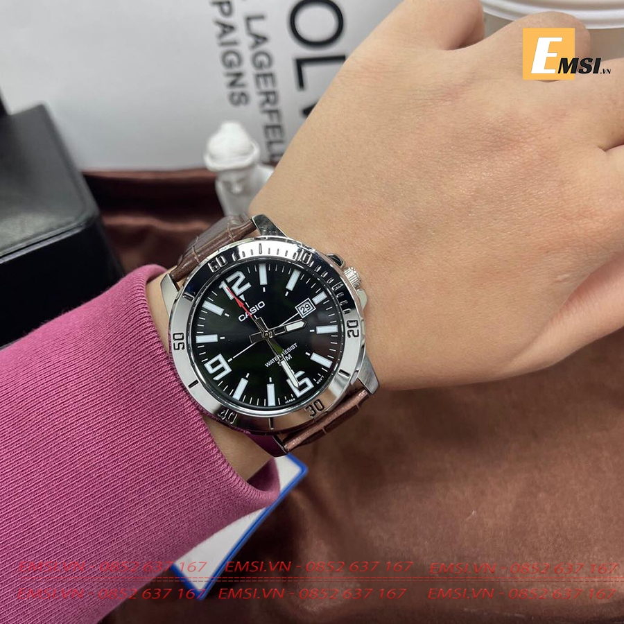 Đồng Hồ Nam Casio MTP-VD01L-1BVUDF Dây Da Cao Cấp - Tuổi Thọ Pin 3 Năm