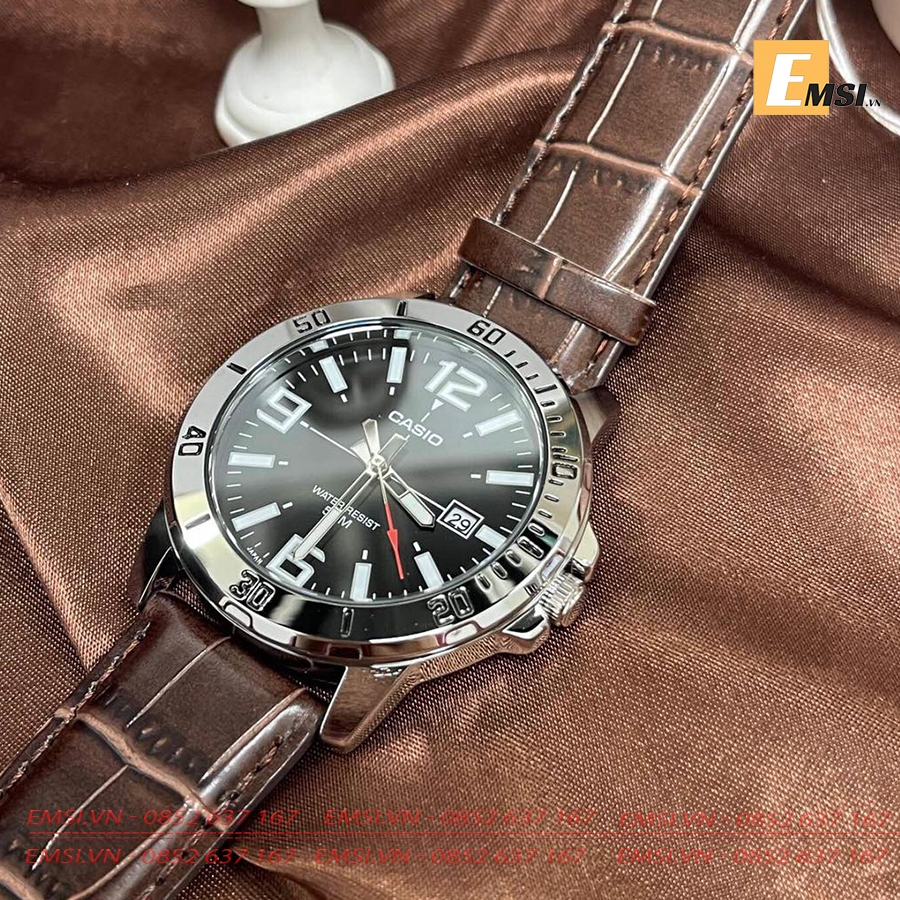 Đồng Hồ Nam Casio MTP-VD01L-1BVUDF Dây Da Cao Cấp - Tuổi Thọ Pin 3 Năm