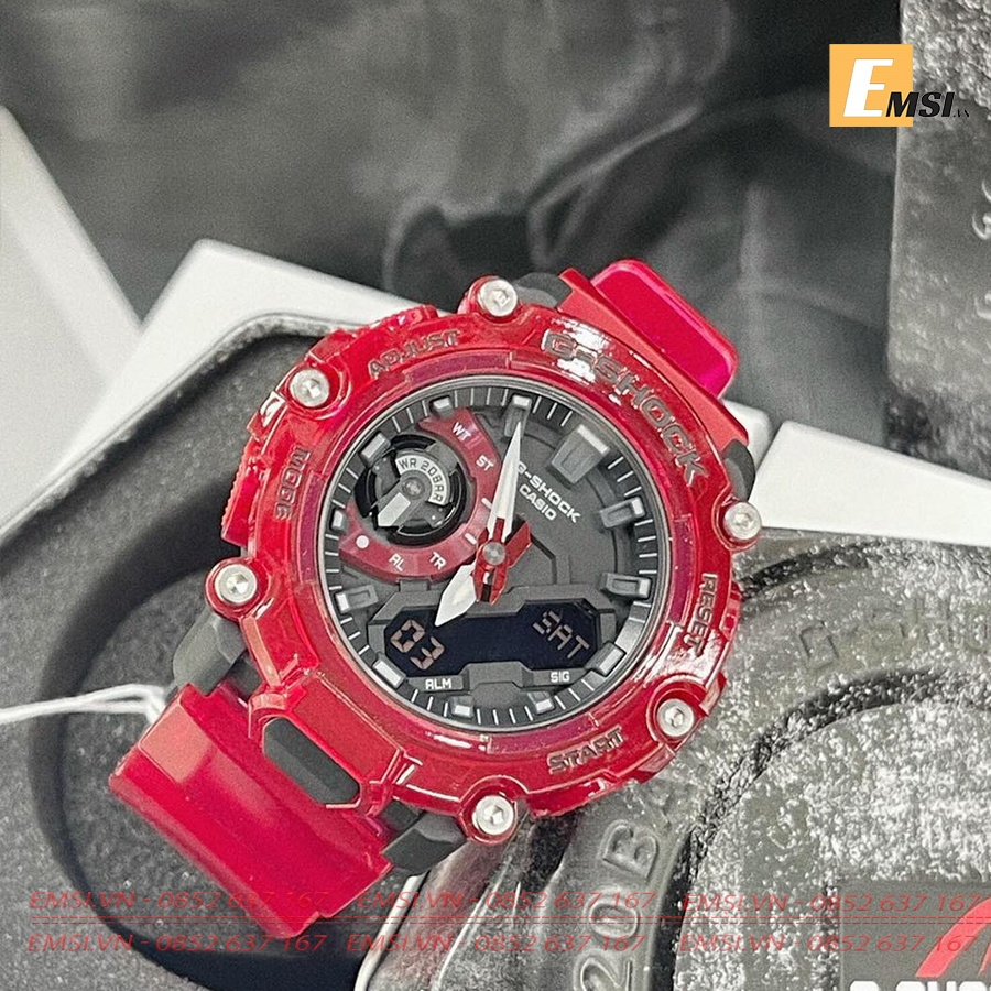 GA-2200SKL-4A | Đồng Hồ Casio | G-Shock | Nam | Dây Nhựa Trong | Cấu Trúc Carbon | Wr20Bar - Emsi.vn