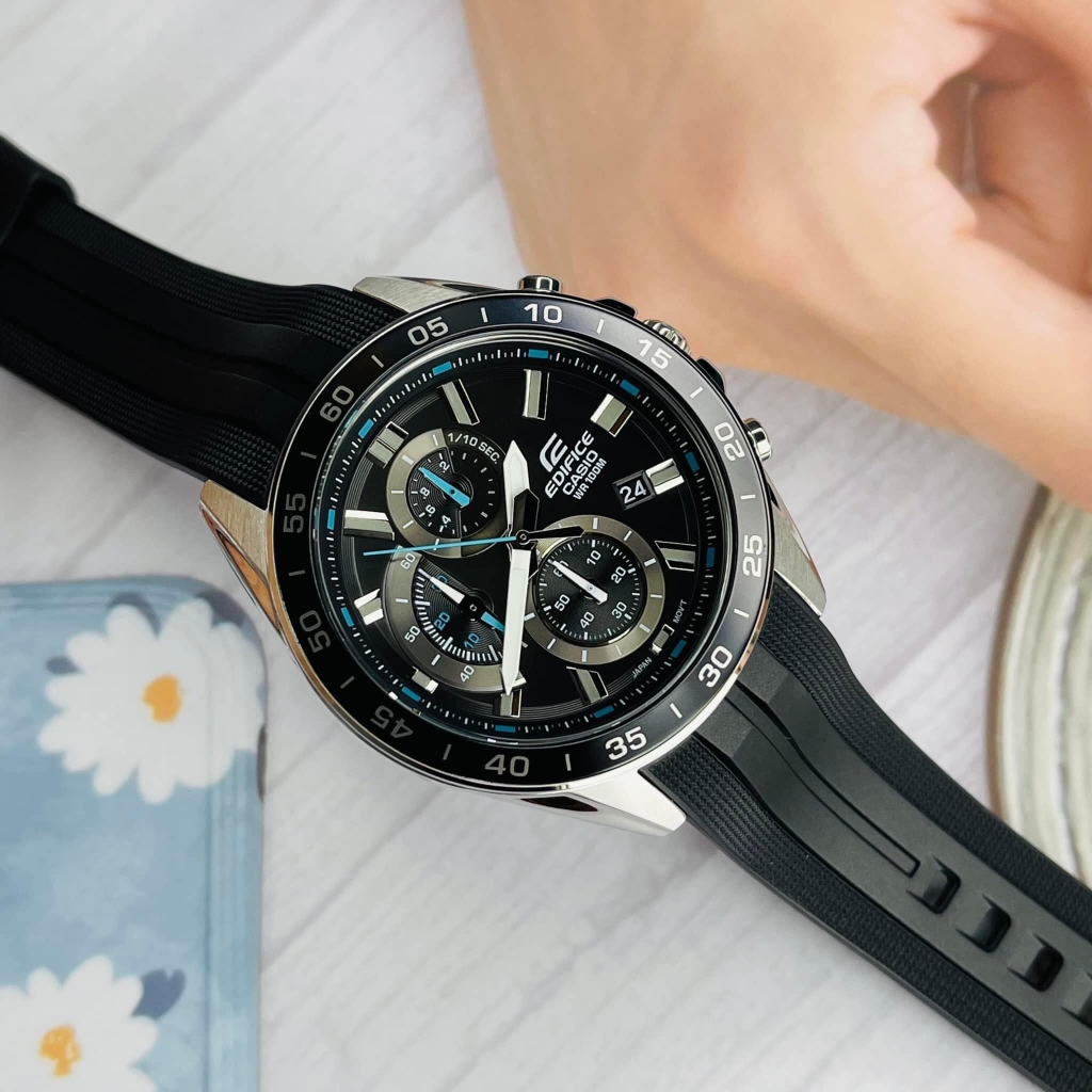 Casio Edifice EFV-550P-1AVUDF - Đồng Hồ Nam - Pin / Quartz - Kính Khoáng - Size Mặt 47mm - Bảo Hành 5 Năm - Chính Hãng