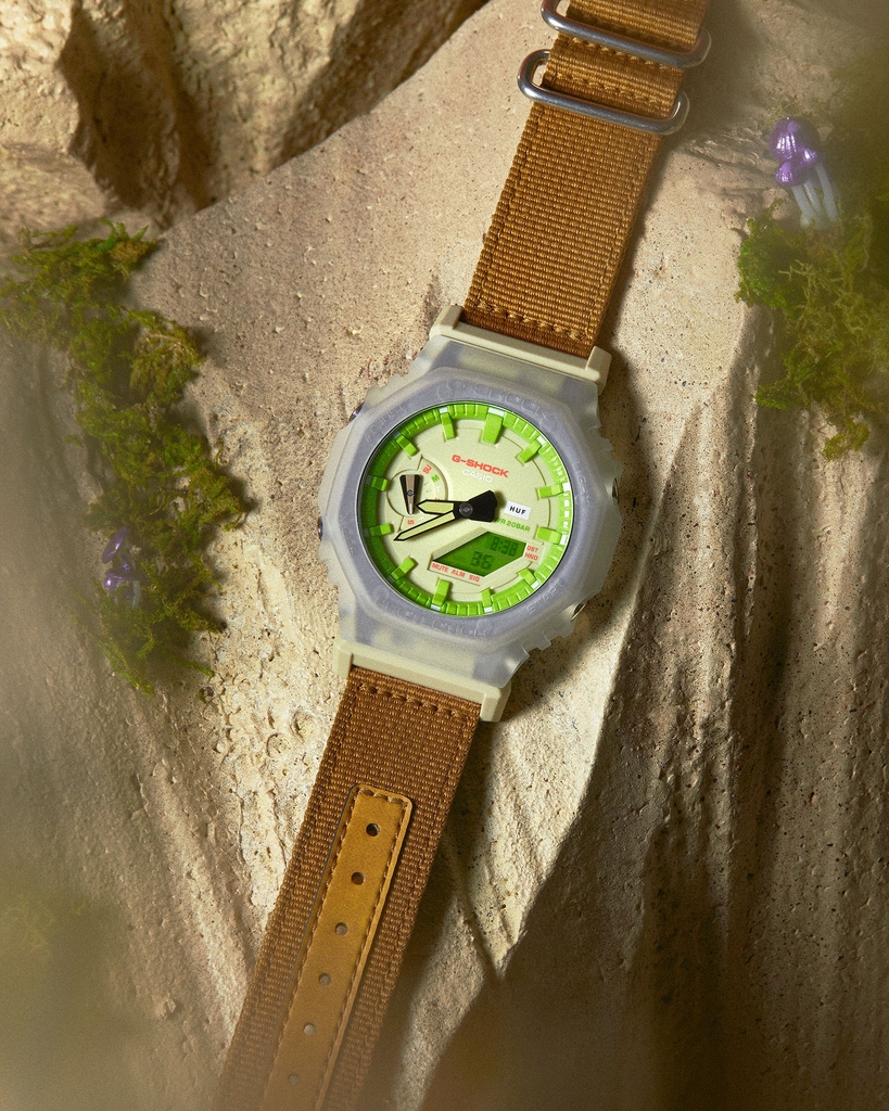 G-Shock GA-2100HUF-5A | G-Shock | HUF | Dây Vải | Kim - Số | Carbon | WR20BAR