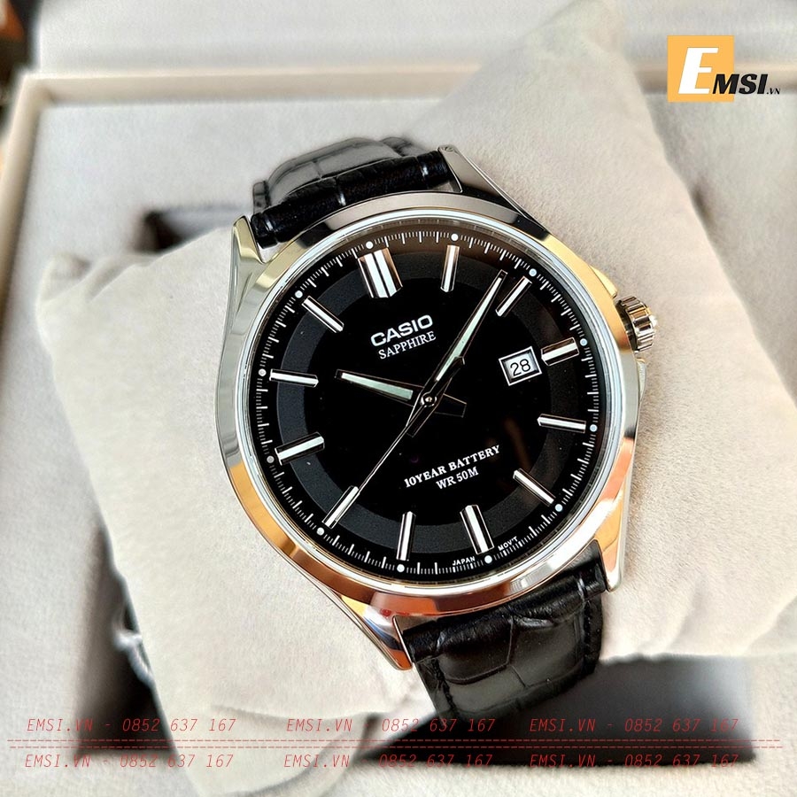 Casio MTS-100L-1AVDF - Đồng Hồ Nam - Pin / Quartz - Kính Sapphire - Size Mặt 41mm - Bảo Hành 5 Năm - Chính Hãng - Emsi.vn