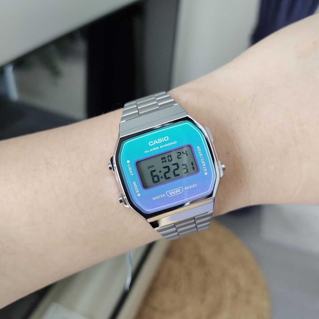 Casio A168WER-2A - Kính Nhựa - Dây Thép -  36.5mm Unisex - Emsi.vn Chính Hãng