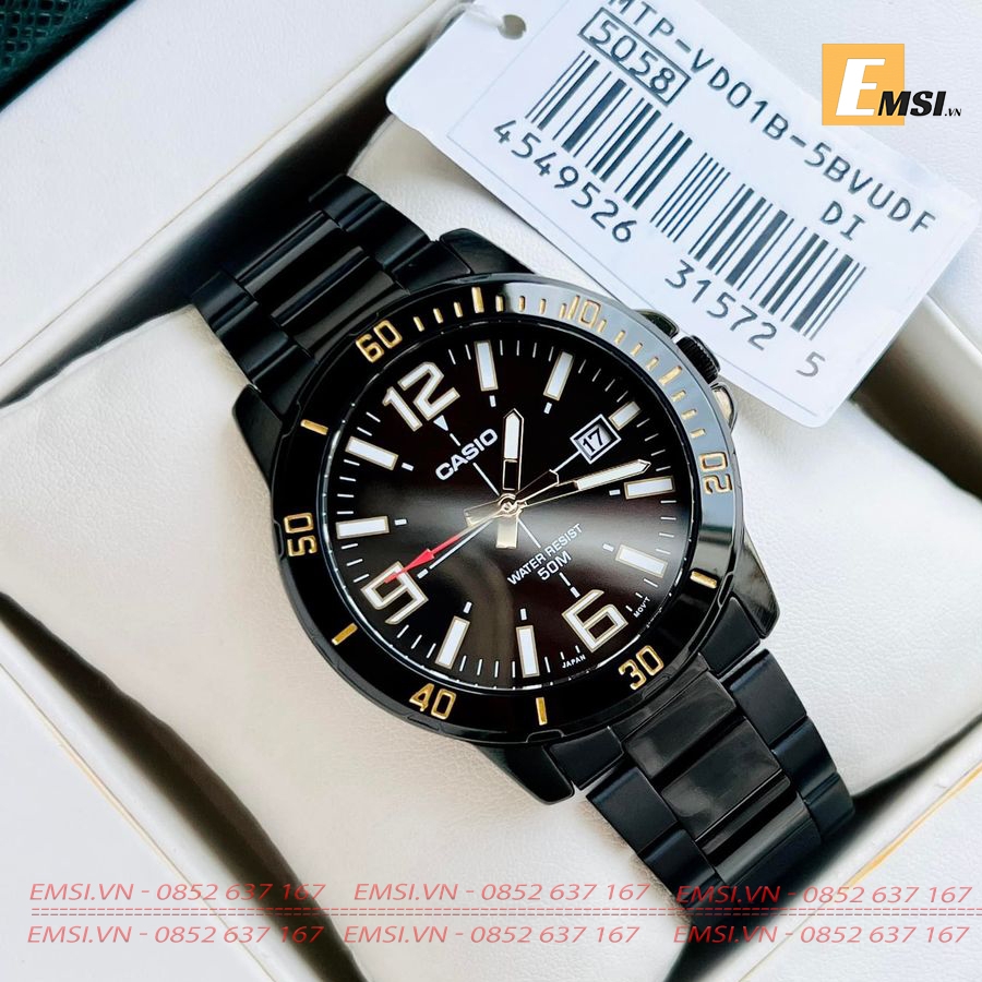 Casio MTP-VD01B-5B - Đồng Hồ Nam - Pin / Quartz - Kính Khoáng - Size Mặt 45mm EMSI.VN