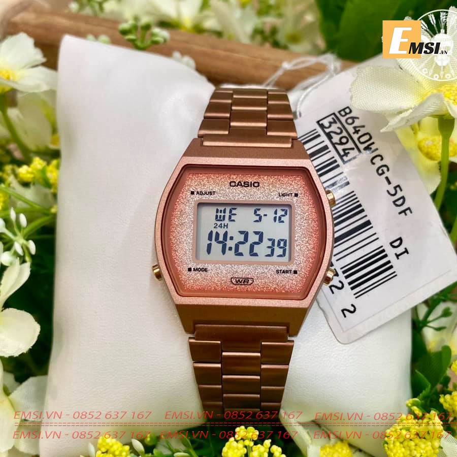 Casio B640WCG-5D - Đồng Hồ Nữ - Điện Tử - Kính Nhựa - Size Mặt 35mm EMSI.VN