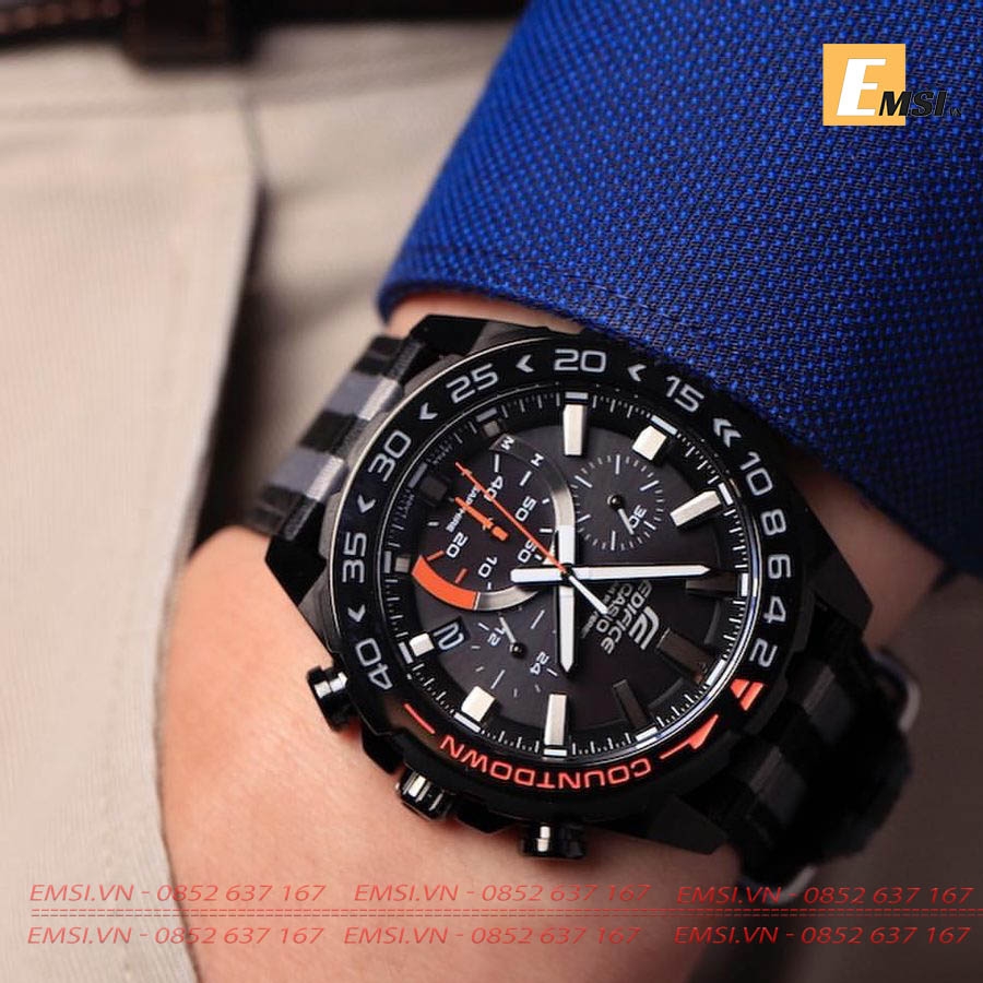 Casio Edifice EFS-S550BL-1AVUDF - Đồng Hồ Nam - Năng Lượng Mặt Trời - Kính Sapphire - Size Mặt 47mm EMSI.VN