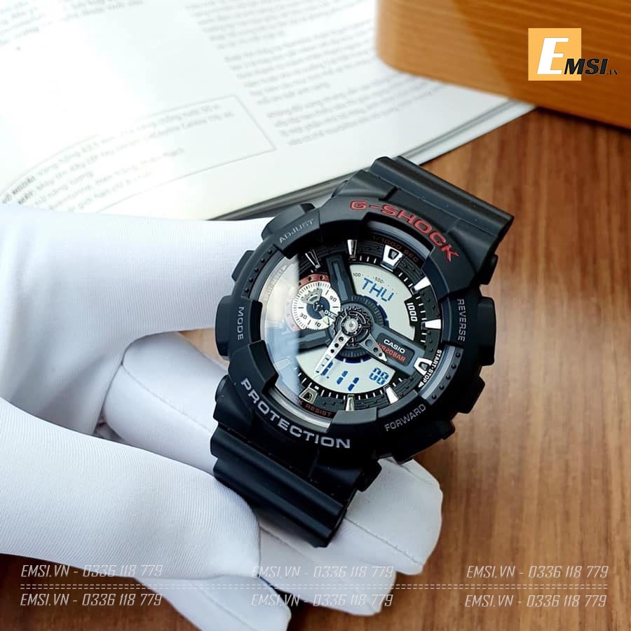 Gshock GA-110-1ADR - Đồng hồ nam - Điện tử - Size mặt 51mm - Kính khoáng - Bảo Hành 5 Năm - Chính Hãng