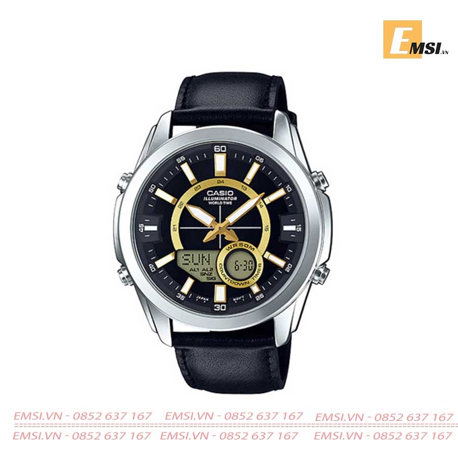 Casio AMW-810L-1A - Đồng Hồ Nam - Pin / Quartz - Kính Khoáng - Size Mặt 46.6mm - Bảo Hành 5 Năm - Chính Hãng - Emsi.vn