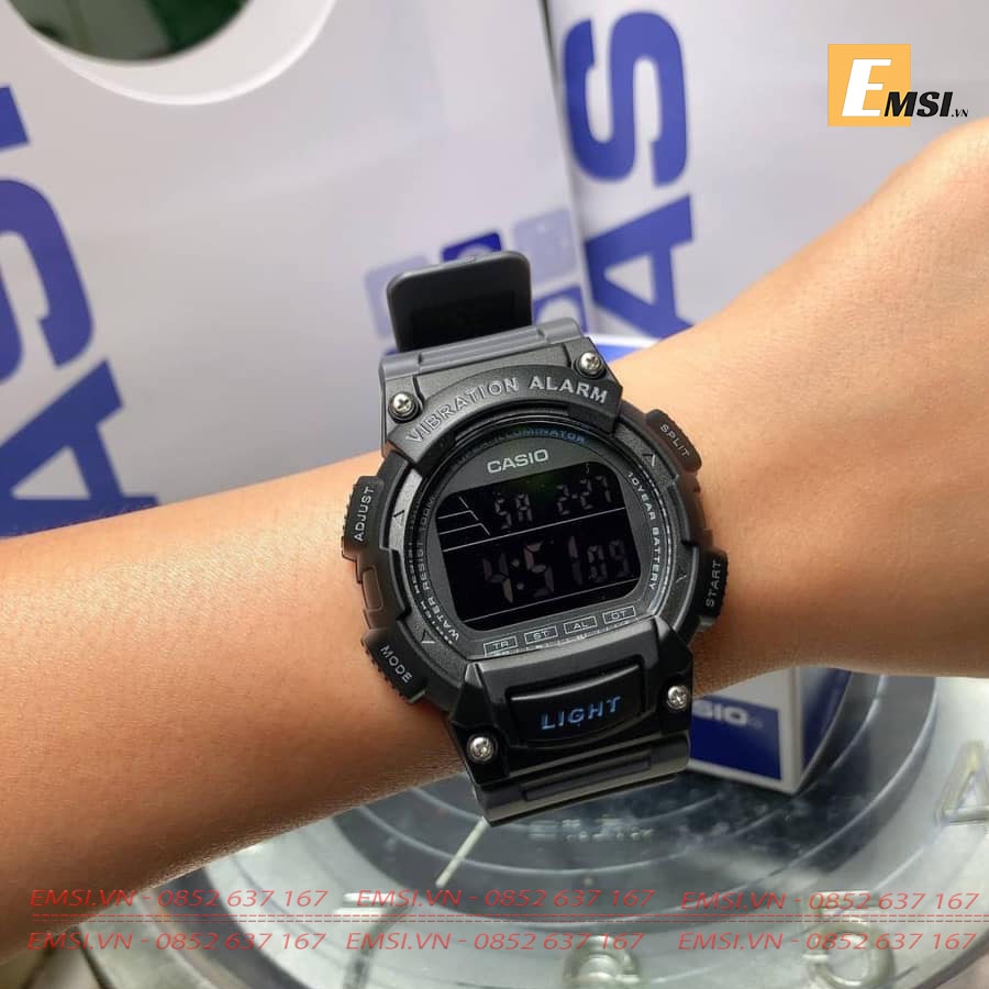 Casio W-736H-8BVDF - Đồng Hồ Nam - Điện Tử - Kính Nhựa - Size Mặt 47mm EMSI.VN
