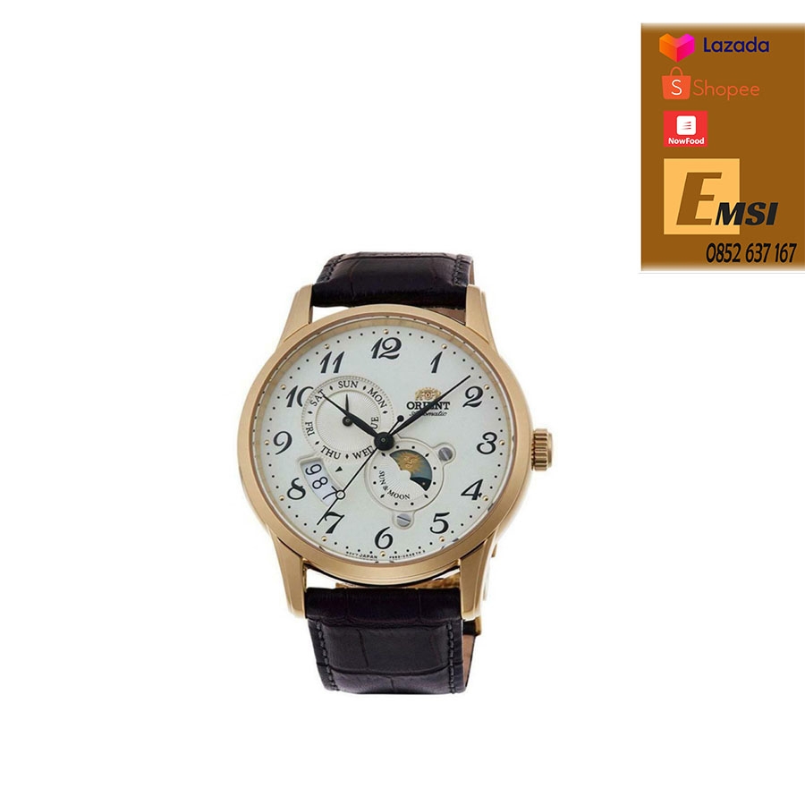Đồng hồ nam Orient Sun moon RA-AK0002S10A- Máy Automatic cơ - Mặt kính Sapphire