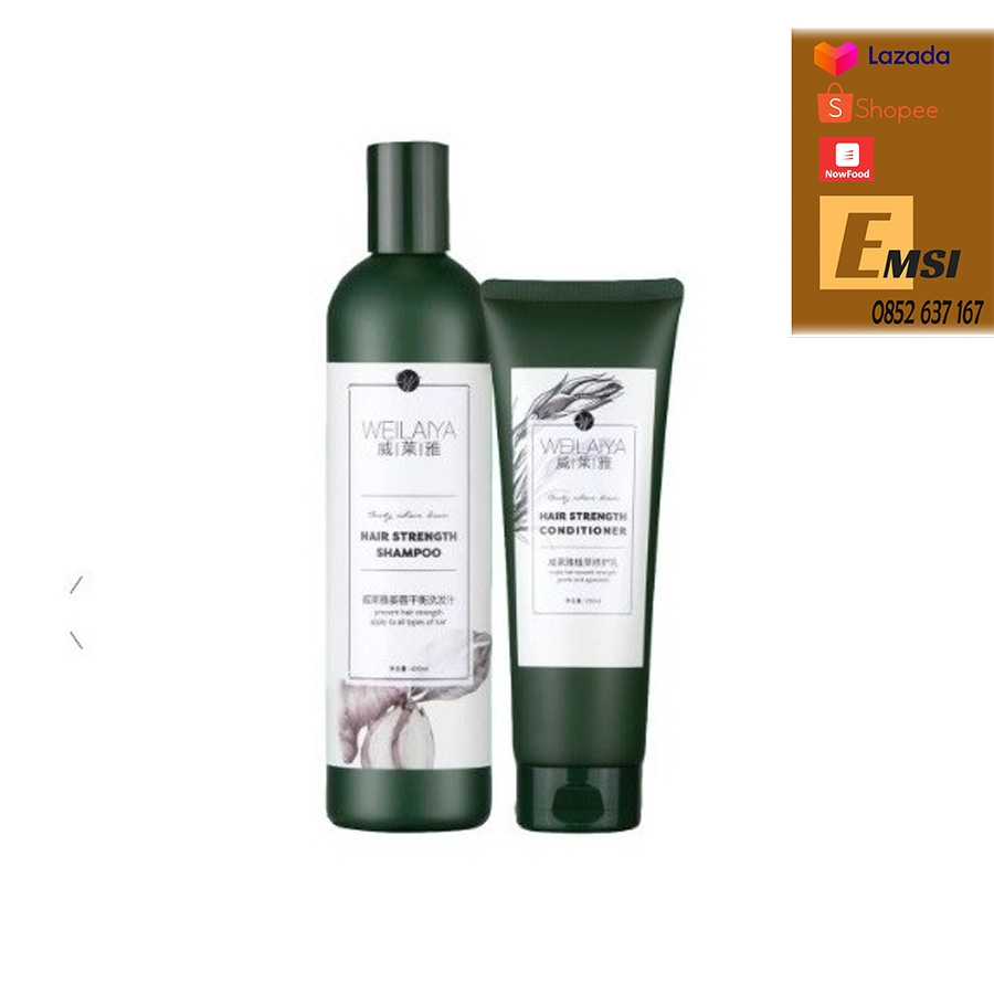 Bộ dầu gội xả chồng rụng kích mọc tóc gừng sả WELLAIYA