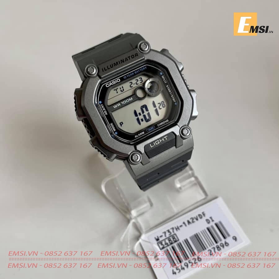Casio W-737H-1A2VDF - Đồng Hồ Nam - Điện Tử - Kính Nhựa - Size Mặt 45.7mm EMSI.VN
